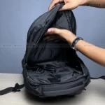 Water Resistant and Durable School College Backpack By Espiral (Black) - Image 3