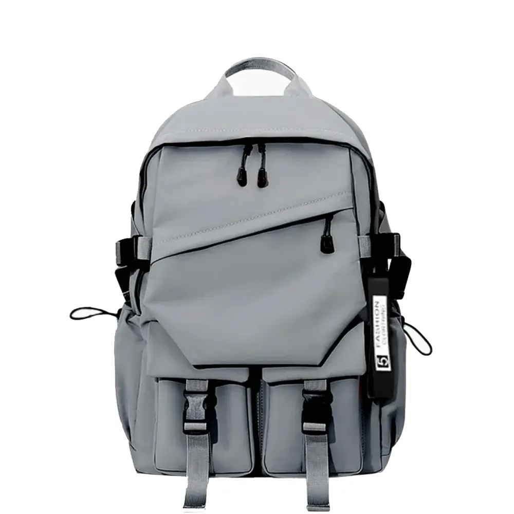 SZ007_1-1 Fashionable Laptop and Travelling Gray Backpack by Small Zebra - Image 1