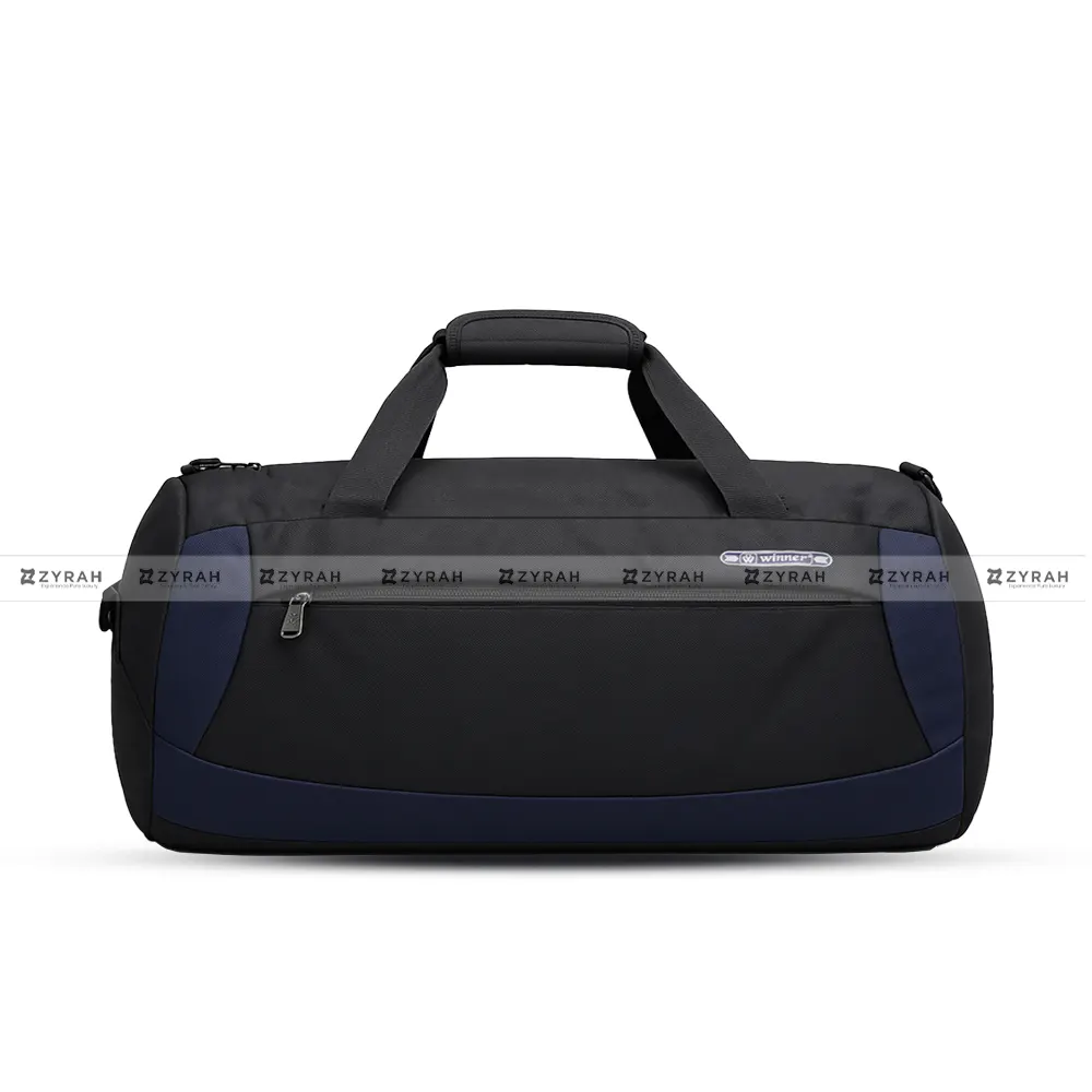WB60Blk_1 Premium Quality Water-Resistant 3-in-1 Travel and Gym Bag - Black - Image 1