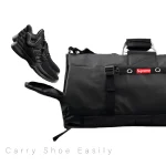Ultimate Travel Companion: Premium Duffel Bag with Multiple Carry Options and Shoe Compartment - Black - Image 4